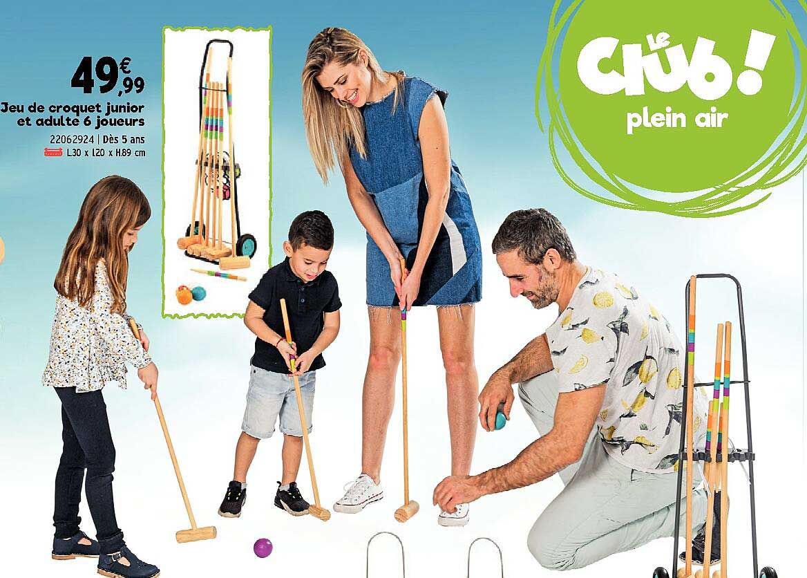 jeu de croquet junior et adulte 6 joueurs