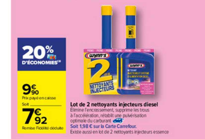 lot de 2 nettoyants injecteurs diesel