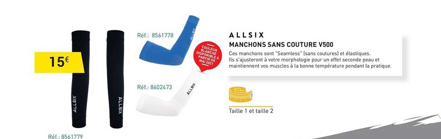 manchons sans couture v500 allsix