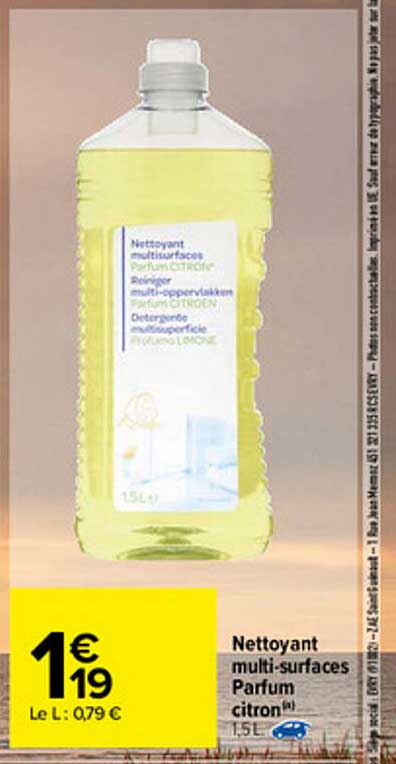 nettoyant multi-surfaces parfum citron
