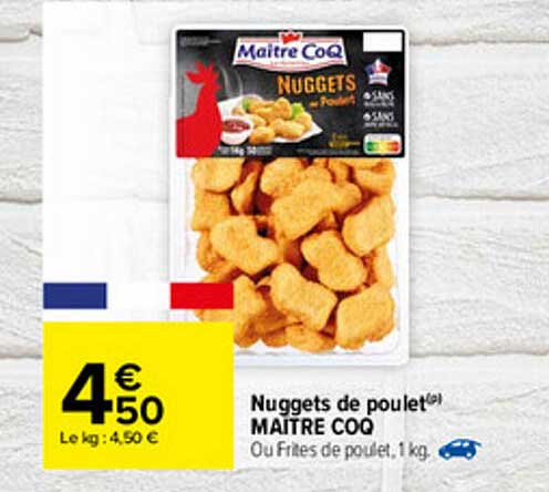 nuggets de poulet maître coq