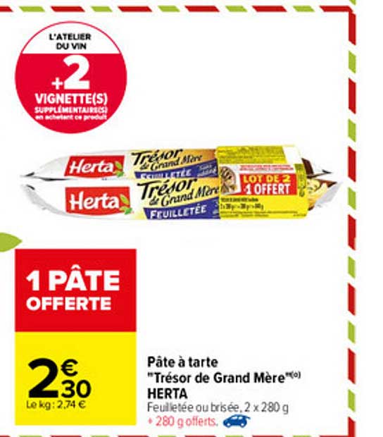 Pâte à Tarte "trésor De Grand Mère" Herta