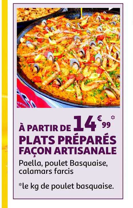 plats préparés façon artisanale