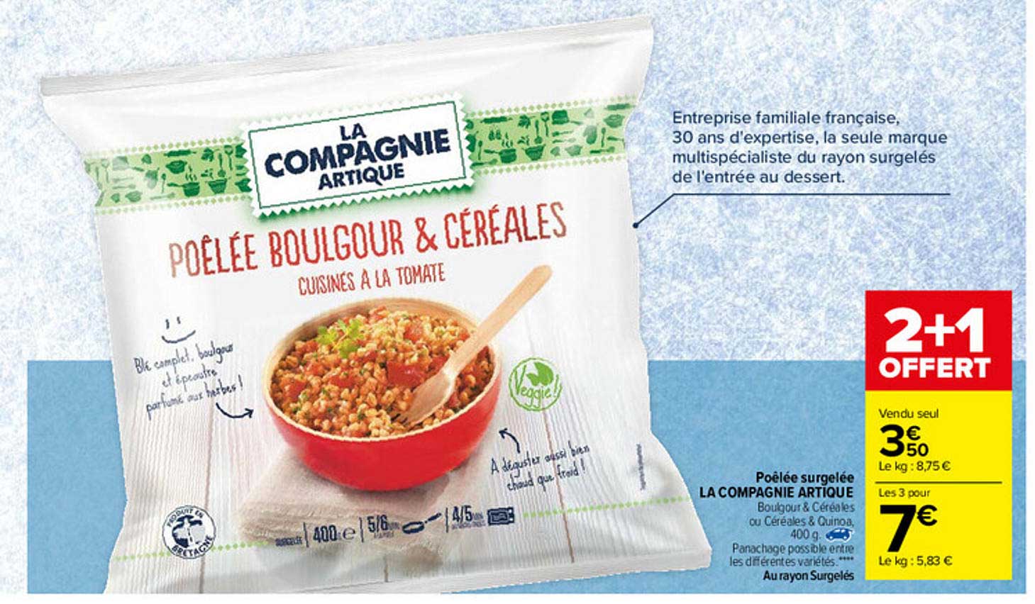 poêlée surgelée la compagnie artique