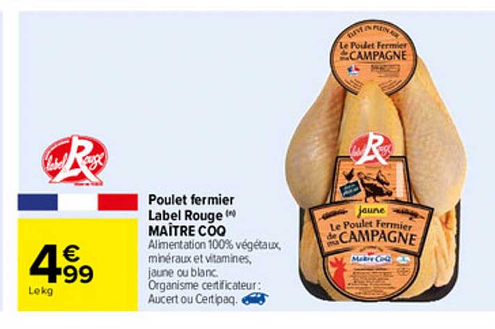 poulet fermier label rouge maître coq