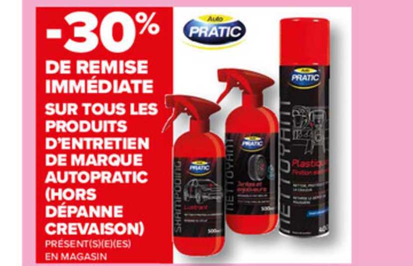 produits d'entretien de marque autopratic (hors dépanne crevaison)
