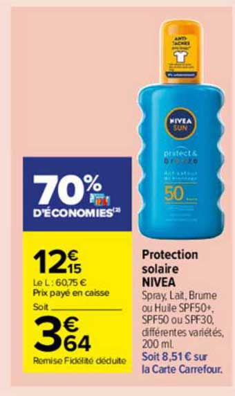 Protection Solaire Nivea