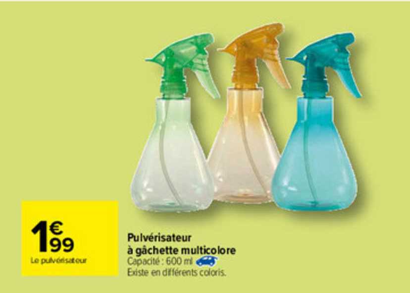 pulvérisateur à gâchette multicolore