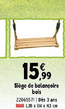 siège de balançoire bois