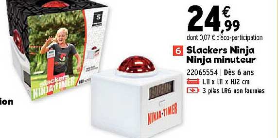 slackers ninja ninja minuteur