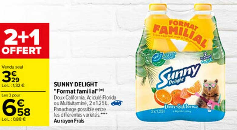 sunny delight "format familial"