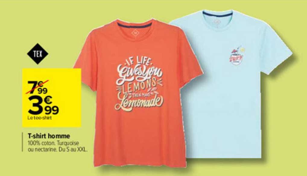 t-shirt homme tex