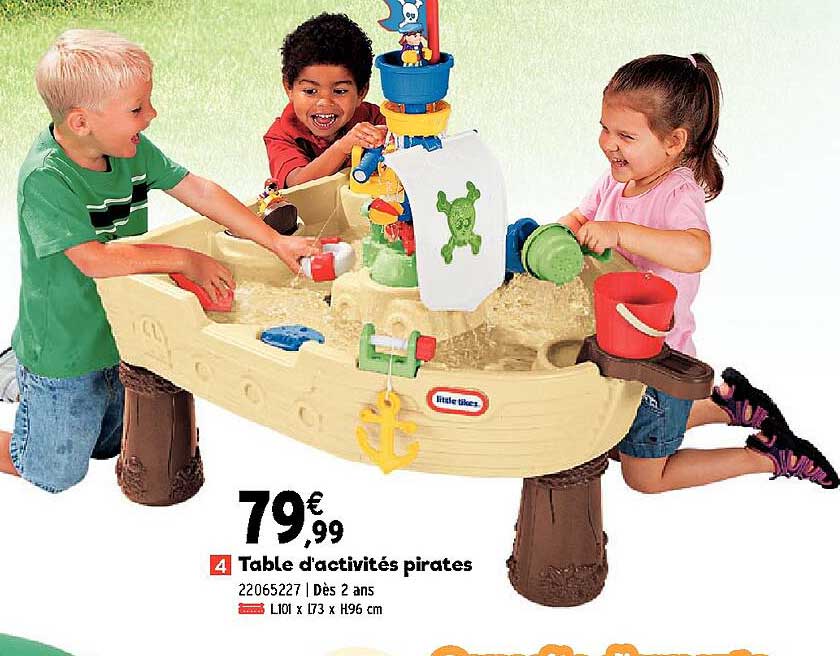 table d'activités pirates
