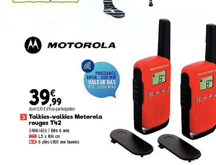 Talkies-walkies Motorola Rouges T42