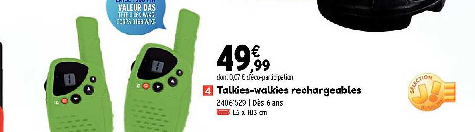 talkies-walkies rechargeables