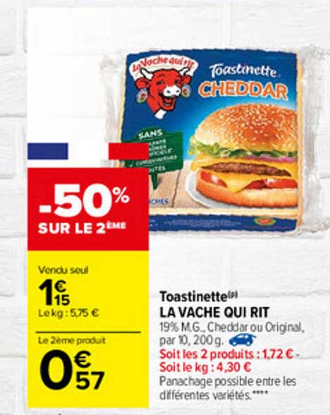 toastinette la vache qui rit