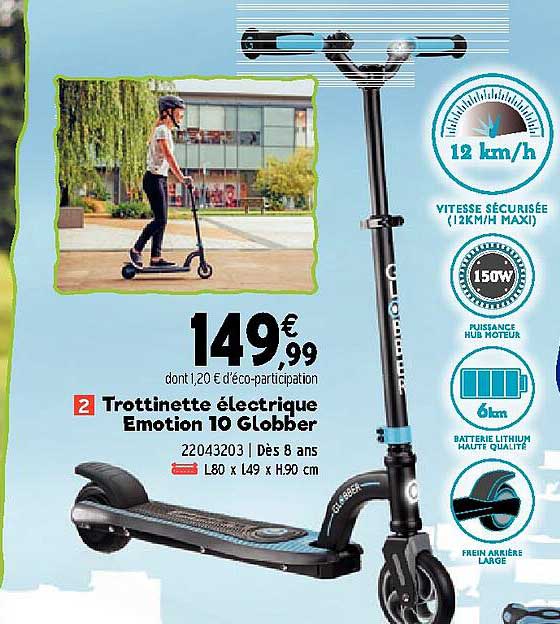trottinette électrique emotion 10 globber