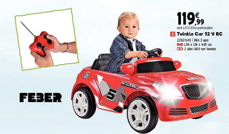 twinkle car 12 v rc feber