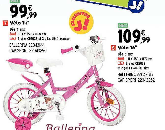 Vélo 14", Vélo 16"