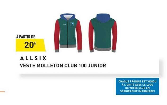 veste molleton club 100 junior allsix