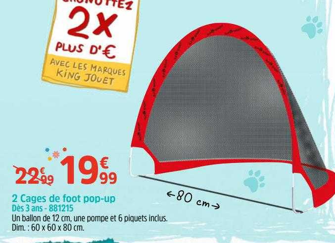 2 cages de foot pop-up