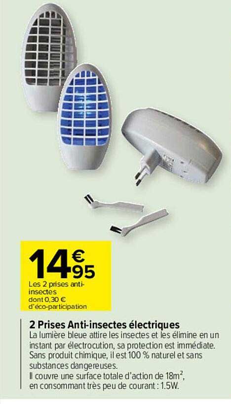 2 prises anti-insectes électriques