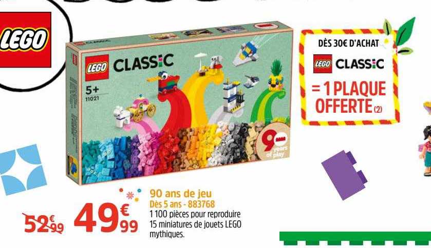 90 ans jeu lego classic