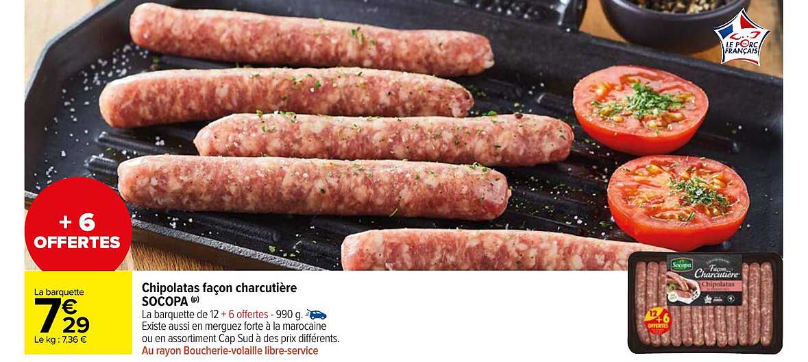 chipolatas façon charcutière socopa