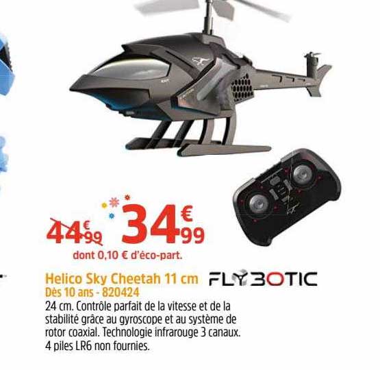 hélico sky cheetah 11 cm flybotic