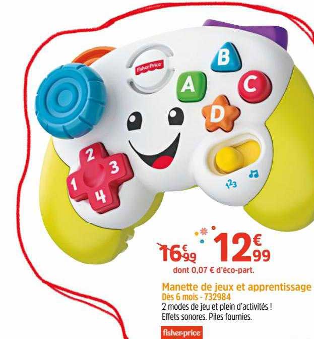 manette de jeux et apprentissage fisher-price