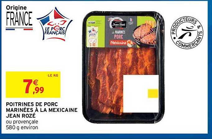 poitrines de porc marinées à la mexicaine jean rozé