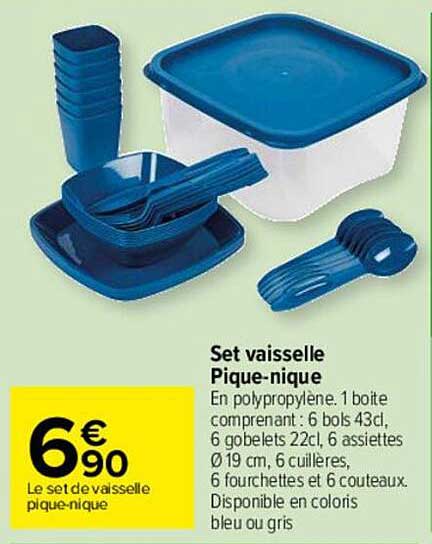 set vaisselle pique-nique