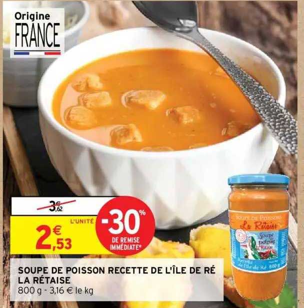 soupe de poisson recette de l'île de ré la rétaise