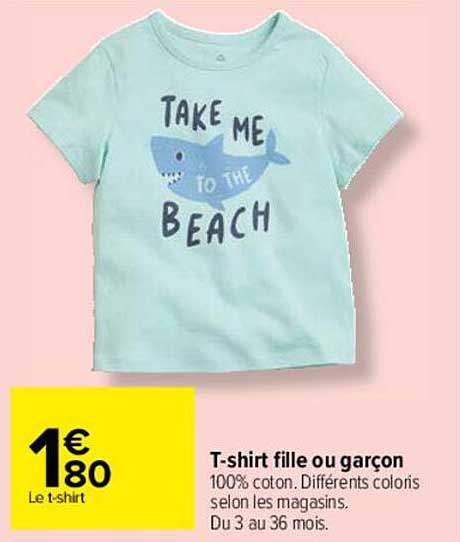 t-shirt fille ou garçon