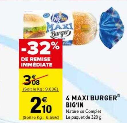 4 Maxi Burger Big'in
