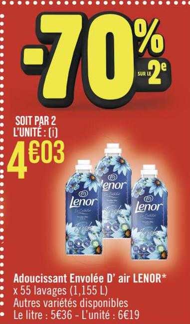 adoucissant envolée d'air lenor