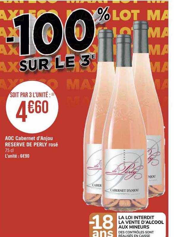 aoc cabernet d'anjou réserves de perly rosé