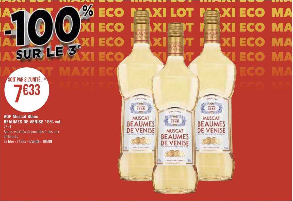aop muscat blanc beaumes de venise 15% vol