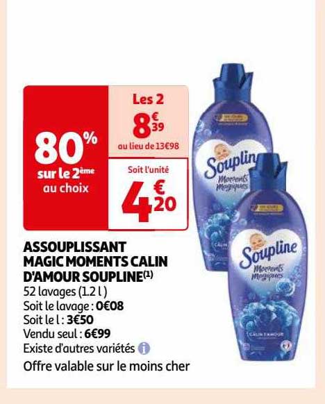 assouplissant magic moments calin d'amour soupline