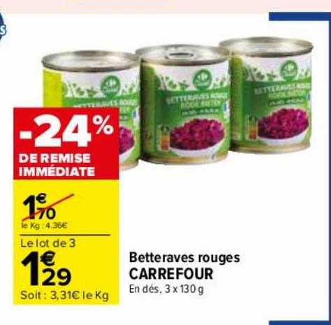 Betteraves Rouges Carrefour