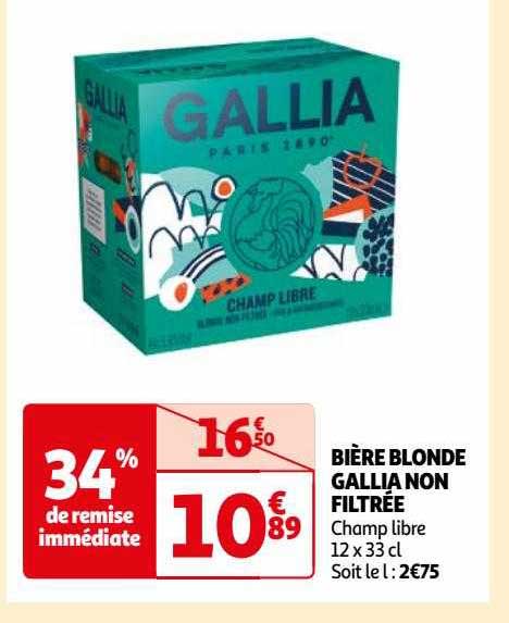 bière blonde gallia non filtrée