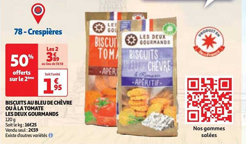 biscuits au blé de chèvre ou à la tomate les deux gourmands