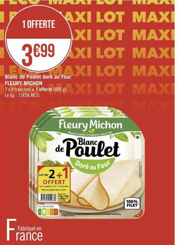 blanc de poulet doré au fou fleury michon