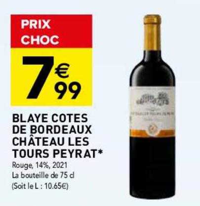 blaye côtes de bordeaux château les tours peyrat