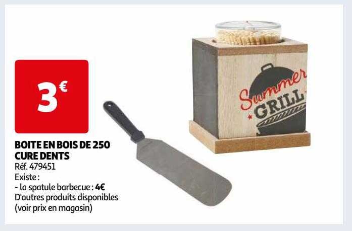 boîte en bois de 250 cure dents