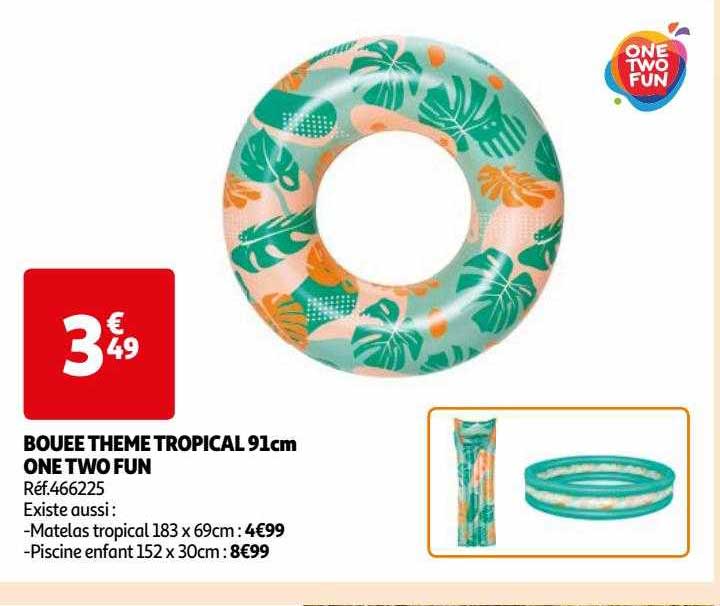 bouée thème tropical 91 cm one two fun