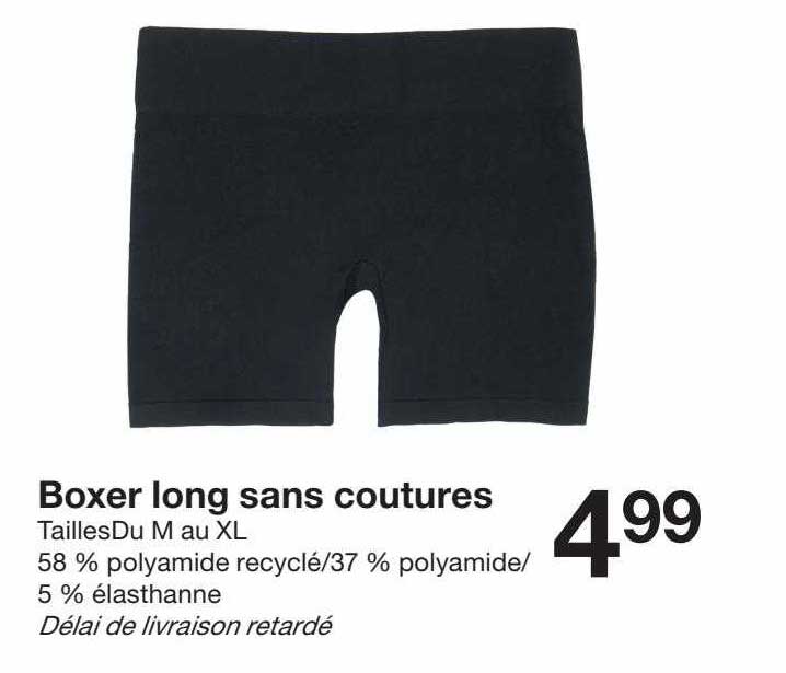boxer long sans coutures