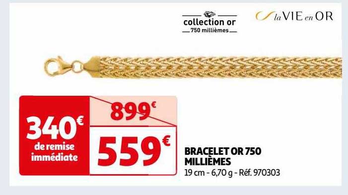 bracelet or 750 millièmes