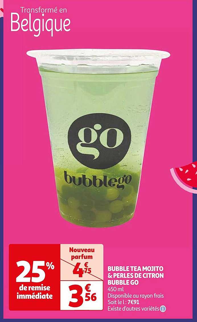 bubble tea mojito & perles de citron bubble go