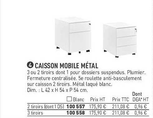 Caisson Mobile Métal